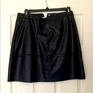 ASOS black leather skirt Tall